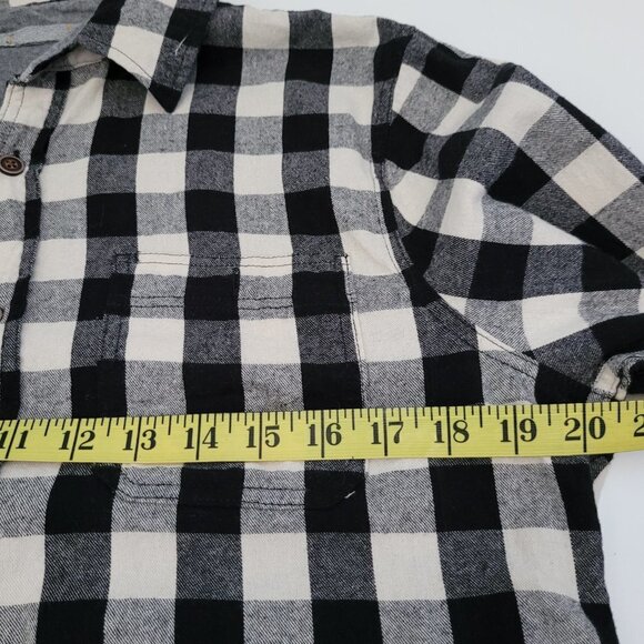 Lee Flannel Men's Medium Black/White Plaid Button Down  Long Sleeve Shirt - Picture 7 of 7